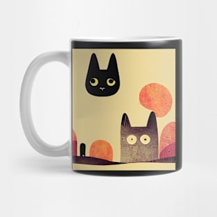 Cute Cat pattern 42 regular grid Mug